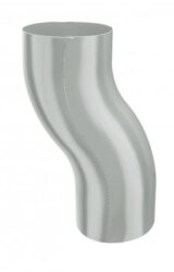 Koleno hliníkové zinkově šedé 120 mm odskokové