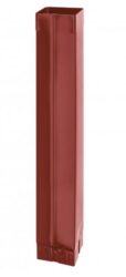 Svod pozinkovaný hranatý ocelově červený  80 mm, délka 3 m