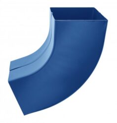 Koleno pozinkované hranaté modré 100 mm